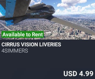 Cirrus Vision Liveries by 4simmers. USD $4.99