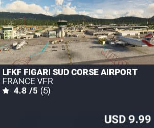 LFKF Figari Sud Corse Airport by France VFR. USD $9.99