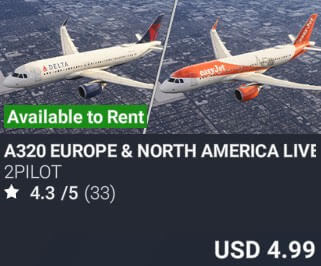 A320 EUROPE & NORTH AMERICA LIVERIES by 2PILOT. USD $4.99