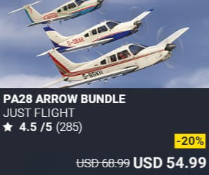 PA28 Arrow Bundle by Just Flight. USD $68.99 (on sale for 54.99)