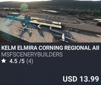 KELM Elmira Corning Regional Airport by msfscenerybuilders. USD $13.99