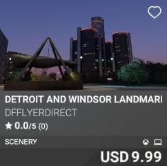 Detroit and Windsor Landmarks by dfflyerdirect. USD $9.99