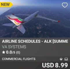Airline Schedules - ALK [Summer 2025] by VA SYSTEMS. USD $8.99