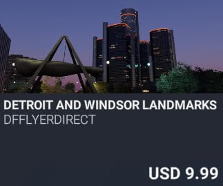 Detroit and Windsor Landmarks by dfflyerdirect. USD $9.99