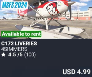 C172 Liveries by 4simmers. USD $4.99