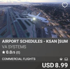 Airport Schedules - KSAN [Summer 2025] by VA SYSTEMS. USD $8.99
