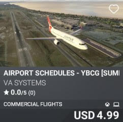 Airport Schedules - YBCG [Summer 2025] by VA SYSTEMS. USD $4.99