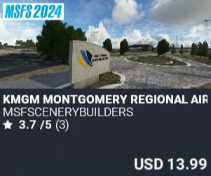 KMGM Montgomery Regional Airport by msfscenerybuilders. USD $13.99