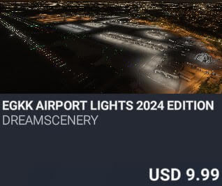EGKK Airport Lights 2024 Edition by DreamScenery. USD $9.99