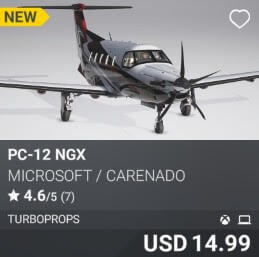PC-12 NGX by Microsoft / Carenado. USD $14.99