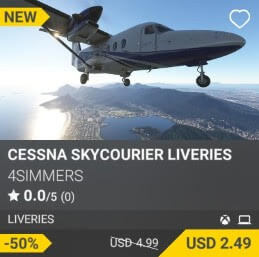 Cessna Skycourier Liveries by 4simmers. USD $4.99 (on sale for 2.49)