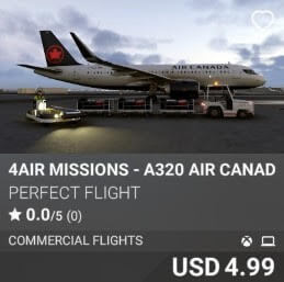 4AIR MISSIONS - A320 AIR CANADA by Perfect Flight. USD $4.99