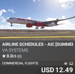 Airline Schedules - AIC [Summer 2025] by VA SYSTEMS. USD $12.49