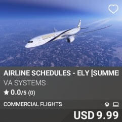 Airline Schedules - ELY [Summer 2025] by VA SYSTEMS. USD $9.99