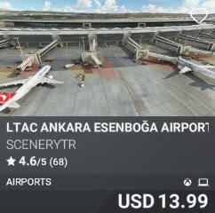 LTAC Ankara Esenboğa Airport by SceneryTR Design. USD $13.99
