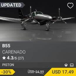 B55 by Carenado. USD $24.99 (on sale for 17.49)