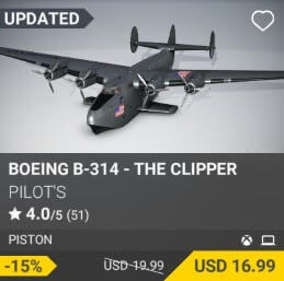 Boeing B-314 - The Clipper by PILOT'S. USD $19.99 (on sale for 16.99)