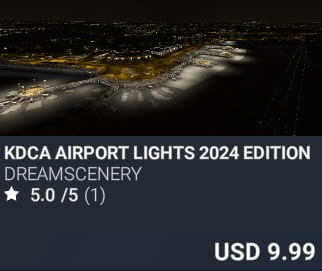 KDCA Airport Lights 2024 Edition by DreamScenery. USD $9.99
