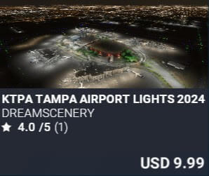 KTPA Tampa Airport Lights 2024 Edition by DreamScenery. USD $9.99