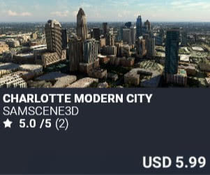 Charlotte Modern City by SamScene3D. USD $5.99