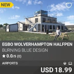 EGBO Wolverhampton Halfpenny Green Airport by Burning Blue Design. USD $18.99