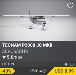Tecnam P2008 JC MkII by AeroSachs. USD $14.99 (on sale for 8.99)