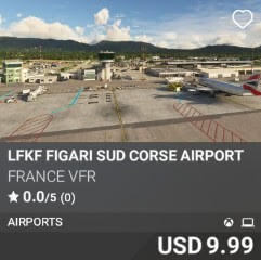 LFKF Figari Sud Corse Airport by France VFR. USD $9.99