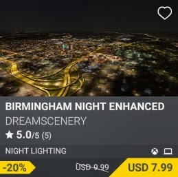 Birmingham Night Enhanced by DreamScenery. USD $9.99 (on sale for 6.99)
