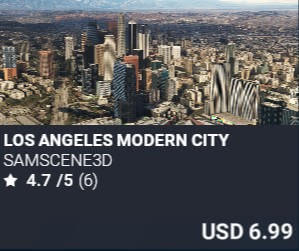 Los Angeles Modern City by SamScene3D. USD $6.99