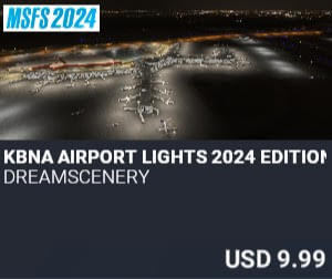 KBNA Airport Lights 2024 Edition by DreamScenery. USD $9.99