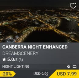 Canberra Night Enhanced by DreamScenery. USD $9.99 (on sale for 7.99)