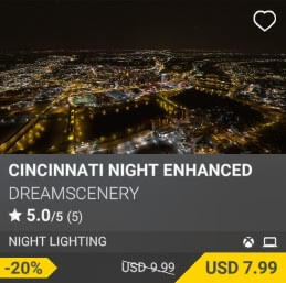 Cincinnati Night Enhanced by DreamScenery. USD $9.99 (on sale for 7.99)