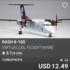 DASH 8-100 by Virtualcol FS Software. USD $12.49
