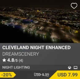 Cleveland Night Enhanced by DreamScenery. USD $9.99 (on sale for 7.99)