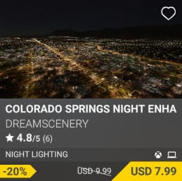 Colorado Springs Night Enhanced by DreamScenery. USD $9.99 (on sale for 7.99)