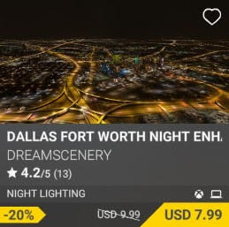 Dallas Fort Worth Night Enhanced by DreamScenery. USD $9.99 (on sale for 7.99)