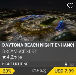 Daytona Beach Night Enhanced by DreamScenery. USD $9.99 (on sale for 7.99)