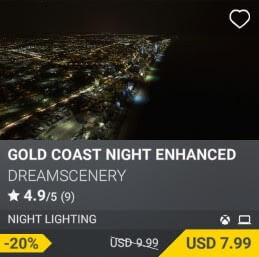 Gold Coast Night Enhanced by DreamScenery. USD $9.99 (on sale for 7.99)