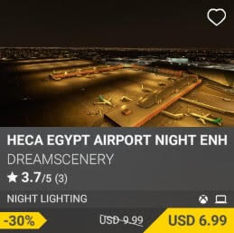 HECA EGYPT AIRPORT NIGHT ENHANCED by DreamScenery. USD $9.99 (on sale for 6.99)