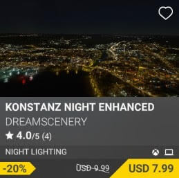 Konstanz Night Enhanced by DreamScenery. USD $9.99 (on sale for 7.99)