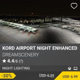 KORD AIRPORT NIGHT ENHANCED by DreamScenery. USD $9.99 (on sale for 6.99)
