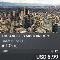 Los Angeles Modern City by SamScene3D. USD $6.99