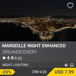 Marseille Night Enhanced by DreamScenery. USD $9.99 (on sale for 7.99)