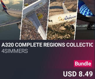 A320 Complete Regions Collection by 4Simmers. USD $8.49