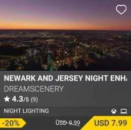 Newark and Jersey Night Enhanced by DreamScenery. USD $9.99 (on sale for 7.99)