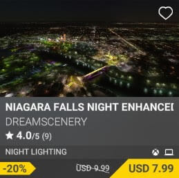 Niagara Falls Night Enhanced by DreamScenery. USD $9.99 (on sale for 7.99)