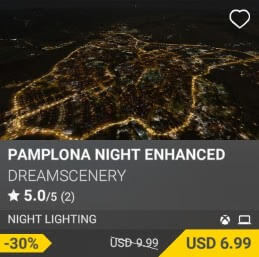 Pamplona Night Enhanced by DreamScenery. USD $9.99 (on sale for 6.99)