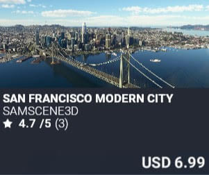 San Francisco Modern City by SamScene3D. USD $6.99