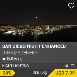San Diego Night Enhanced by DreamScenery. USD $9.99 (on sale for 7.99)