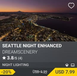Seattle Night Enhanced by DreamScenery. USD $9.99 (on sale for 7.99)